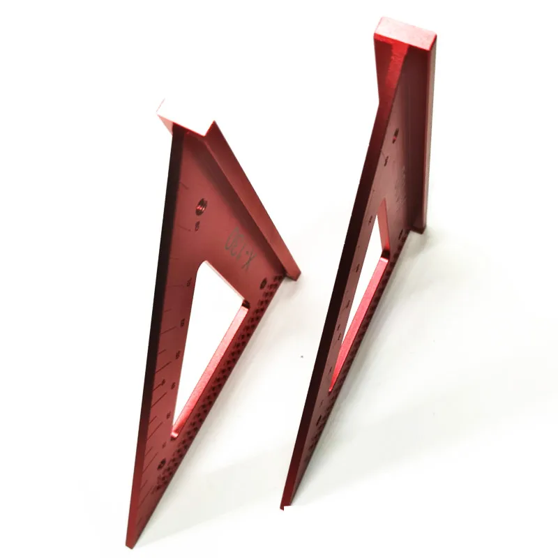 

Woodworking Line Ruler Hole Scribing Gauge Precision Triangle Scribe Ruler Wood Working Crossed-out Measuring Tool