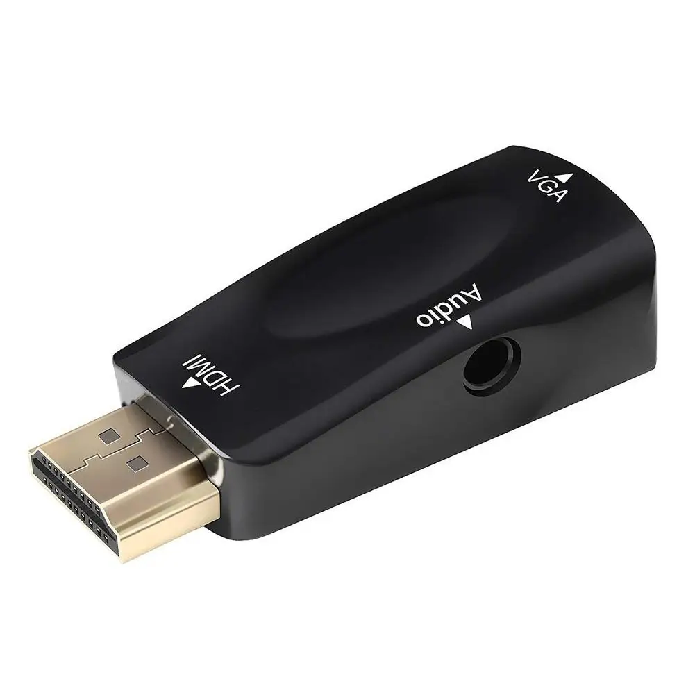 Адаптер преобразователь LumiParty 1080P HDMI VGA + аудиоразъем 3 5 мм full HD PC Laptop r15| |