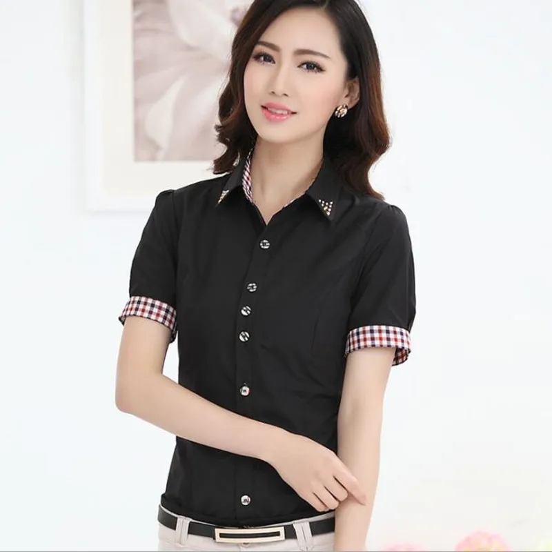 Стильная и элегантная женская рубашка новинка 2019 летние короткие рубашки одежда
