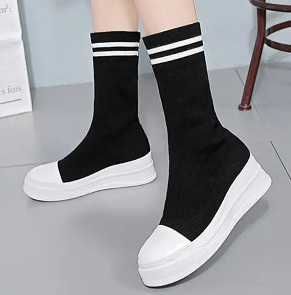 Zapatos Mujer Обувь на танкетке Женские туфли лодочки Chaussure Femme Модные женские зимние