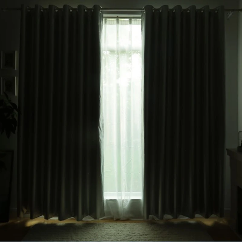 99% затемняющие шторы для спальни занавески с серебряным покрытием гостиной