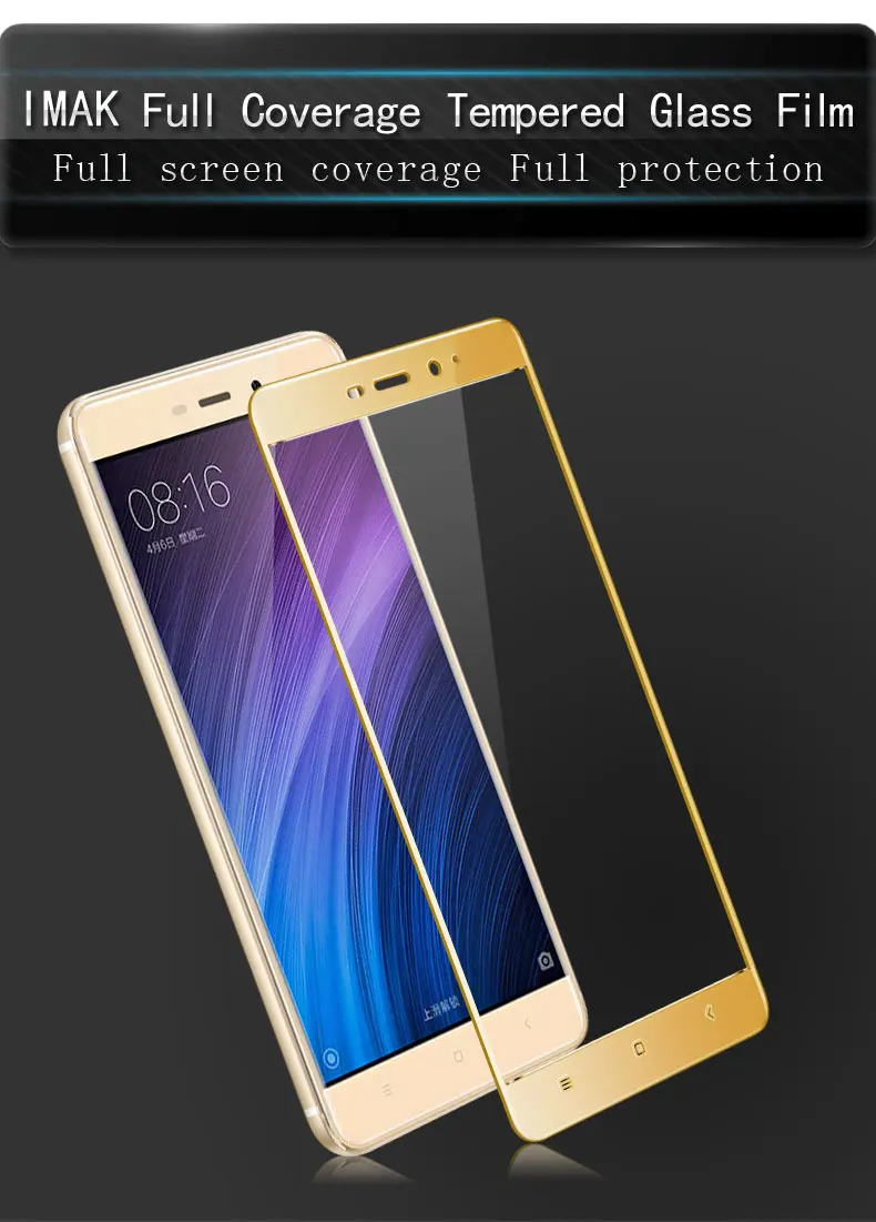Imak 9H 2.5D Защита экрана для Xiaomi Redmi 4 pro prime/Redmi note 4X полное покрытие закаленное стекло