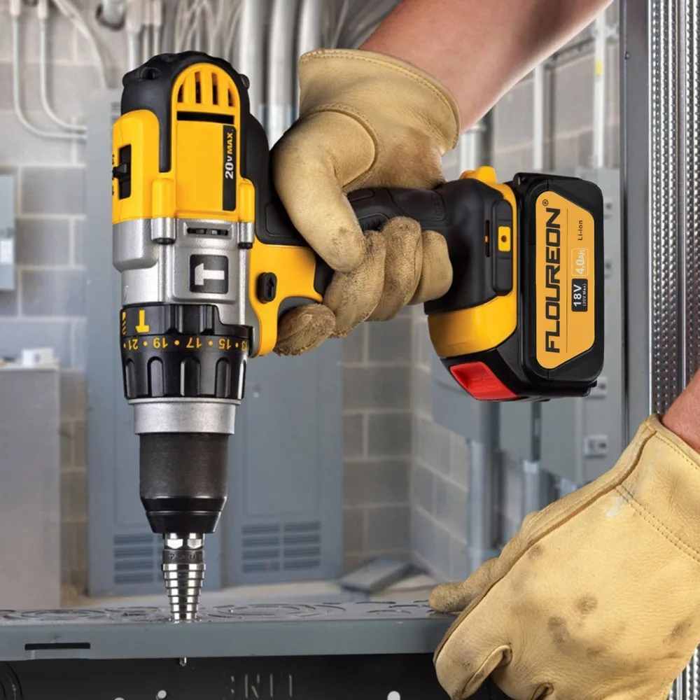 Floureon 18 V 4000 мА/ч, Перезаряжаемые литий-ионный аккумулятор для DEWALT 18 V DCB200, DCB181, DCB182 DCD780 DCD785 DCD795 DCF885 DCF895