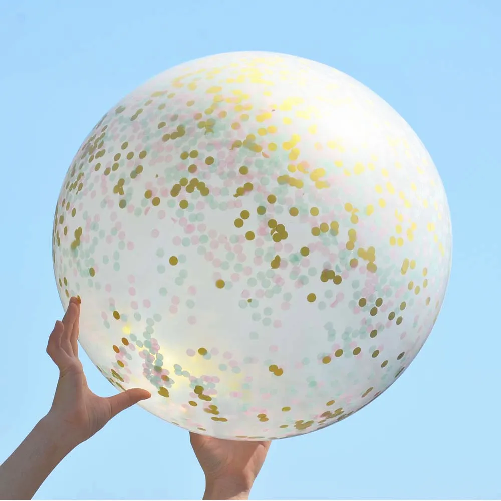 36 дюймов гигантские конфетти шары розовое золото прозрачный балон надувной