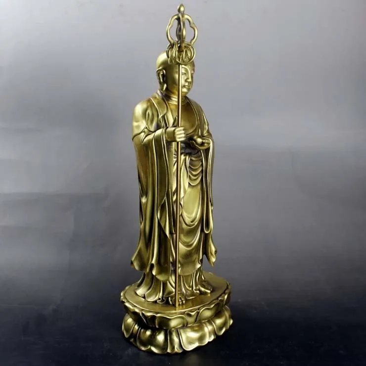 Медные Изделия фэн шуй украшения открытие света Ksitigarbha Bodhisattva буддизм первый joss