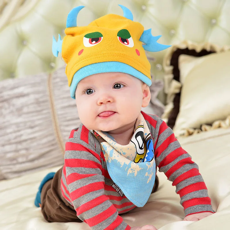 Комплект из 2 предметов детский шарф и шапка с рисунком дьявола хлопковая для