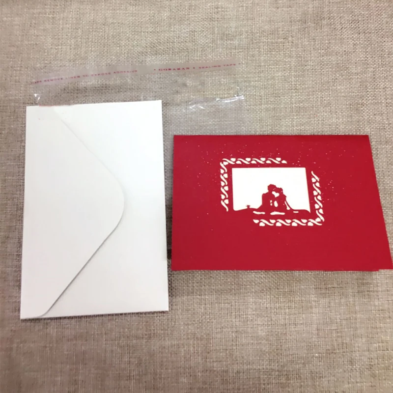 1 шт. образец 3D лазерной резки бумаги резка открытка всплывающая карта Kirigami
