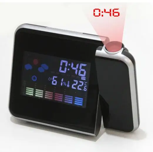 Новый Высокий Стандарт 180 Градусов Вращающийся Цифровой LED Alarm Time Двойной