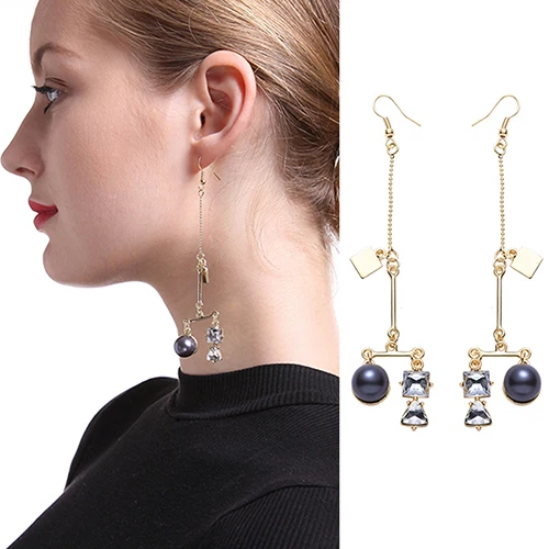 Женская Chic Уникальный Искусственный Жемчуг Горный Хрусталь Геометрическая