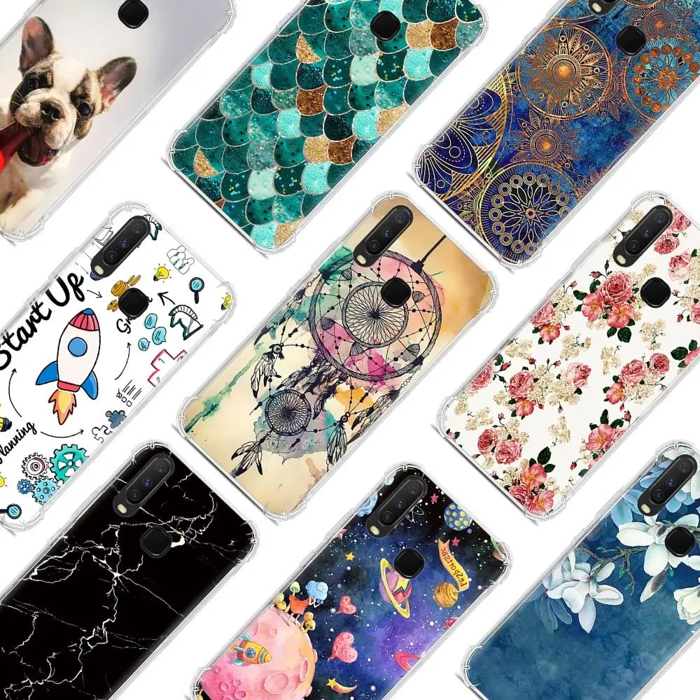 Shockproof Phone Case For Vivo Y17 / Y3 Y15 Y12 Art Painted Cute Cartoon TPU Silicone Soft |