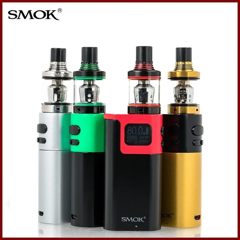 Оригинальный электронных сигарет Smok G80 TC Vapeador Starter Kit 18650 Батарея коробка VAPE mod с 2