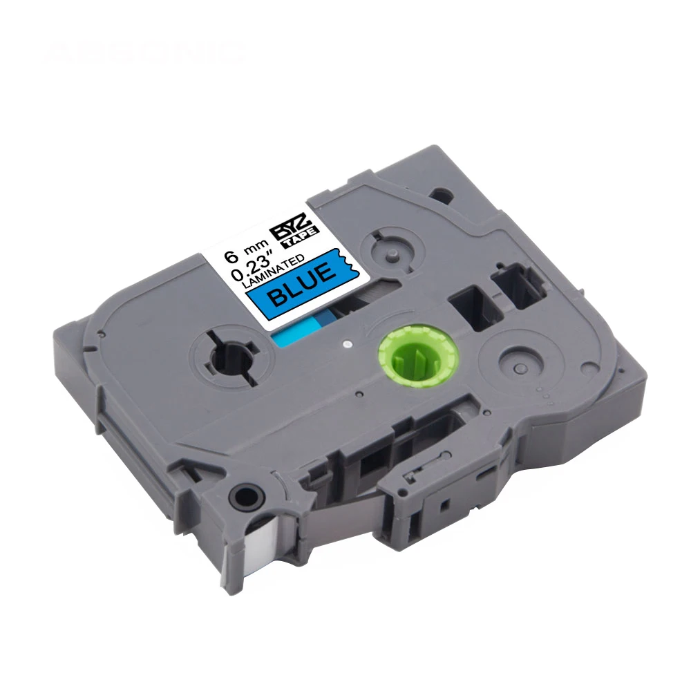 Absoonic TZe лента 6 мм TZe-511 TZe511 TZ-511 черный на голубом совместимый для Brother P-touch PT-D210 PT-H110