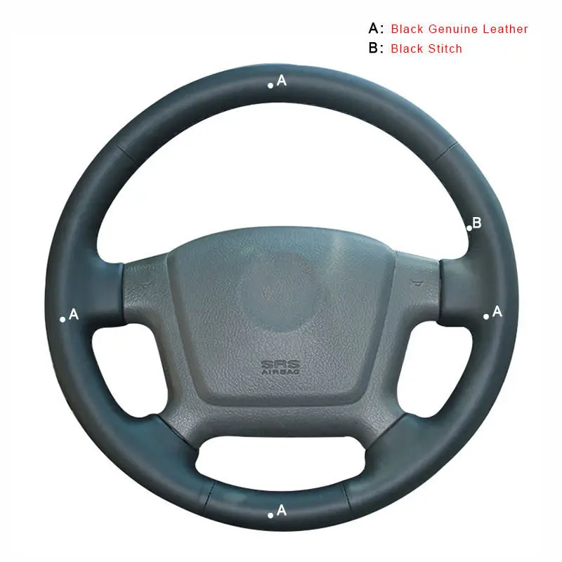 Genuine Leather Автомобильная оплетка на рулевом колесе Крышка для Kia Cerato 2005-2012 Spectra Spectra5 2004-2009 старый Kia Ceed авто крышка автостайлинг - Название цвета: Genuine Leather