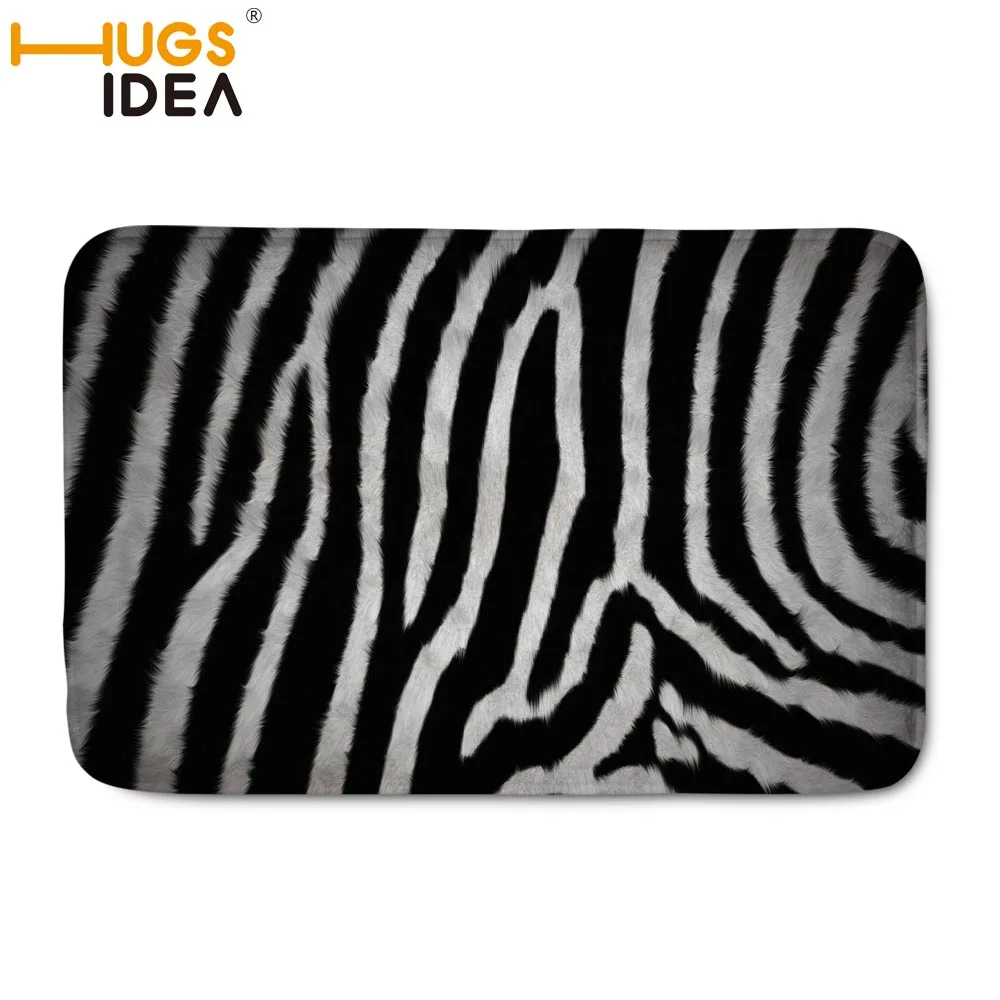 HUGSIDEA индивидуальный комнатный коврик мягкие ковры из меха зебры для гостиной