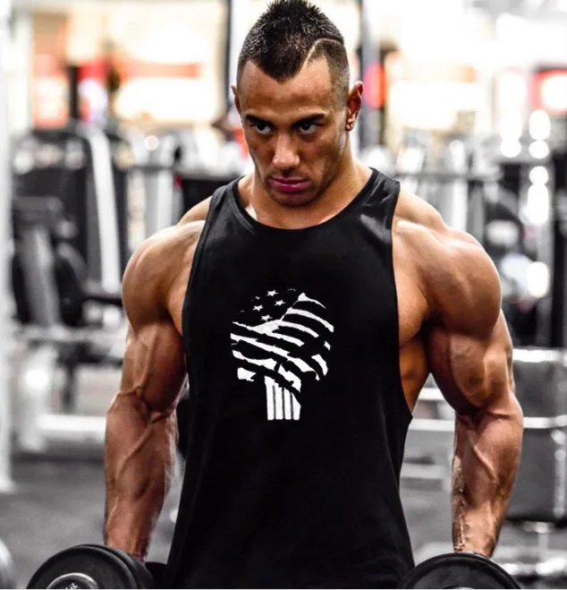 Хлопковые майки deltoid для спортзала мужские без рукавов Майки мальчиков одежда