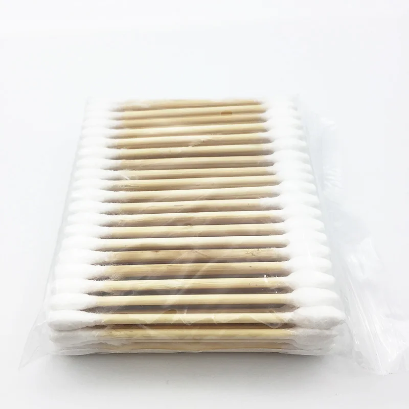 100PCS 100Pcs/ Pack Double Head Cotton Swab Women Make up Cotton Buds Tip For Medical Wood Sticks Nose Ears Cleaning Health Care Tools - Цвет: 100PCS