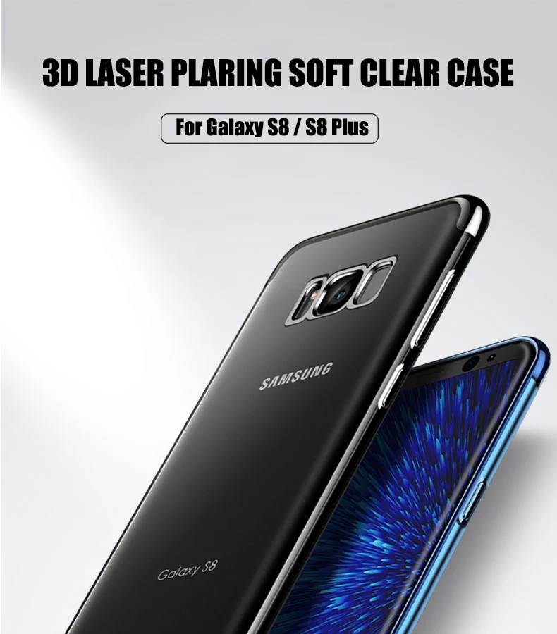 Из термопластика для задней панели Samsung S8 Plus чехол TPU Защитный Мягкий силиконовый