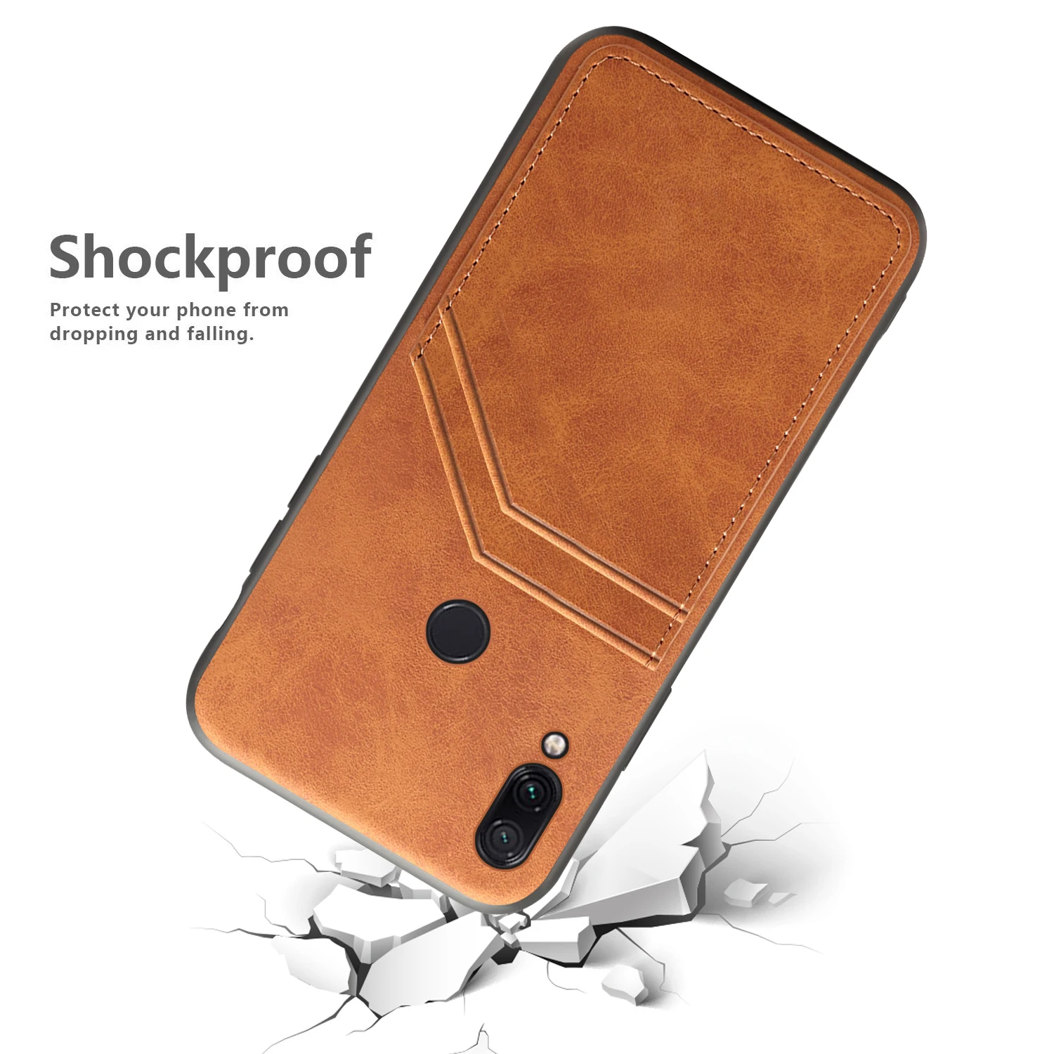 For Xiaomi Redmi Note 7 Case Luxury PU Leather Card Holder+Soft TPU Frame Ultra-thin Anti-scratch Phone |