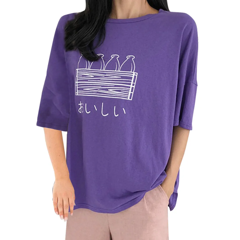 Женская футболка с коротким рукавом Корейская свободная ulzzang лето 2019|Футболки| |