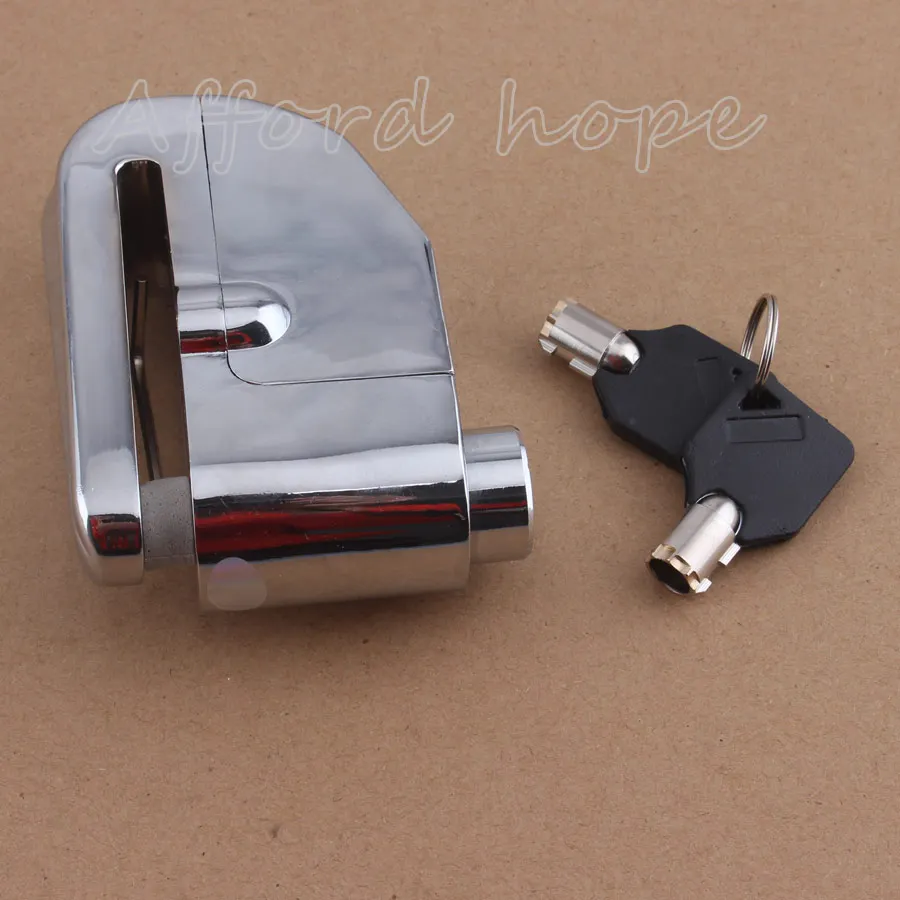 Free Shipping Chrome Motorcycle Bicycle Bike Scooter Wheel Disc Brake Lock Alarm Security Electronic Auto-Arm 100dB 8mm | Автомобили и