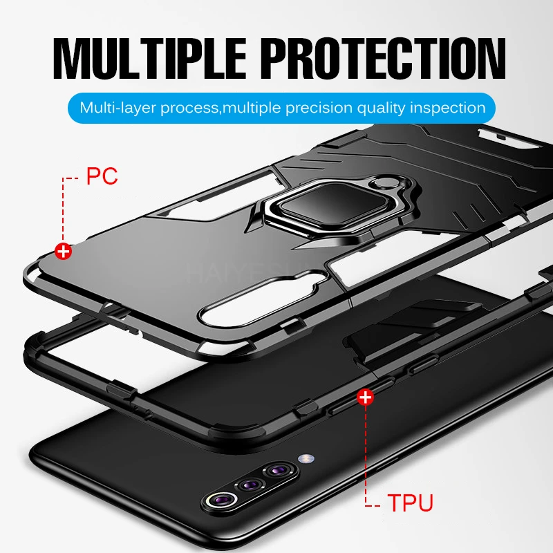 Роскошный автомобильный чехол с магнитным кольцом для Xiaomi Mi 9T Pro 8 9 SE A1 A2 бампер Lite