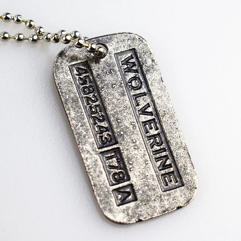 Фильм X Для мужчин ста Росомахи Dog Tag ID Цепочки и ожерелья цинковый сплав Marvel x JAME