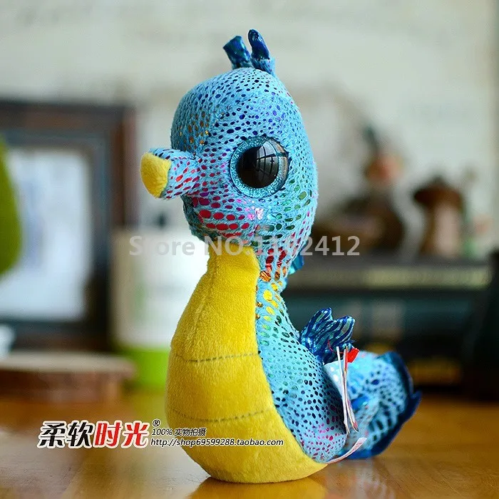 Розовый Majestic Blue Neptune Seahorse плюшевая игрушка 15 см 6 ''милые большие глаза мягкие животные детские игрушки для детей