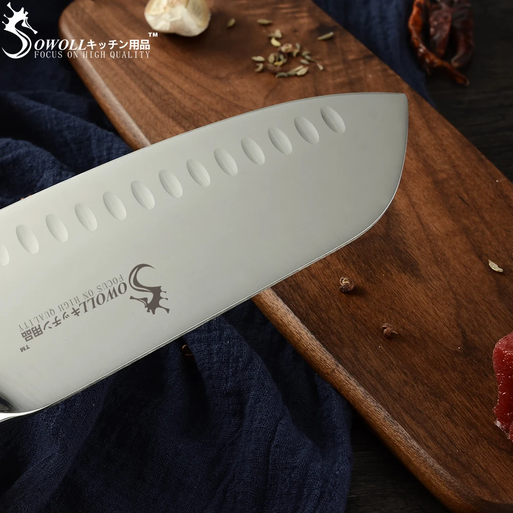 SOWOLL Высококачественный Нож для уборки 5Cr15 высокопрочные ножи мясника шеф повара