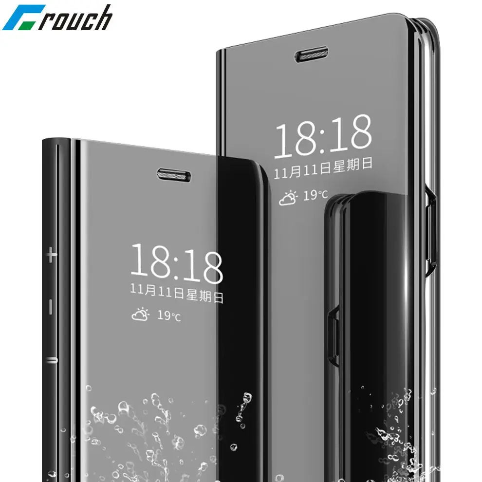 Для P10 lite чехол Зеркало задняя крышка Смарт Флип кожаный для Huawei Lite защитный