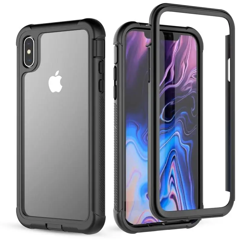 

For iPhone Xs case Slim Fit Sounds Clear Full-body Proctect Shock Dirt Snow Proof With Touch ID for iPhone Xs Case Cover 5.8"