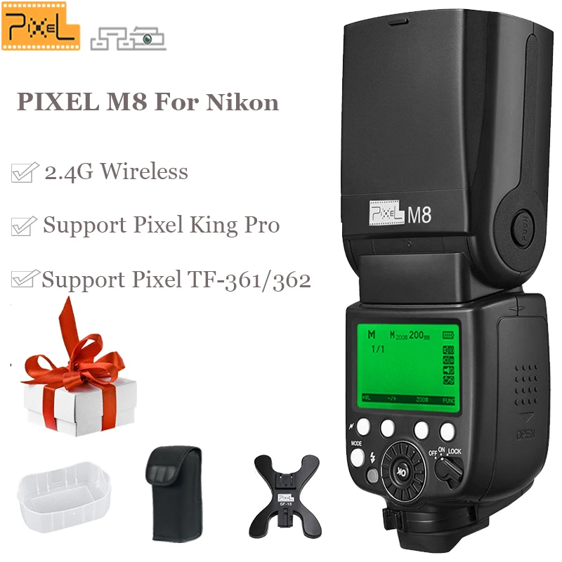 INSEESI IN-560IV IN560IV PLUS& PIXEL M8 ЖК-Фонарик Беспроводная вспышка Speedlite& TF-362 беспроводной триггер для камеры Nikon