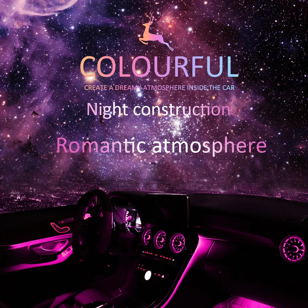 Автомобильный RGB светодиодный Цвета Декоративные Атмосферу лампы Красочные