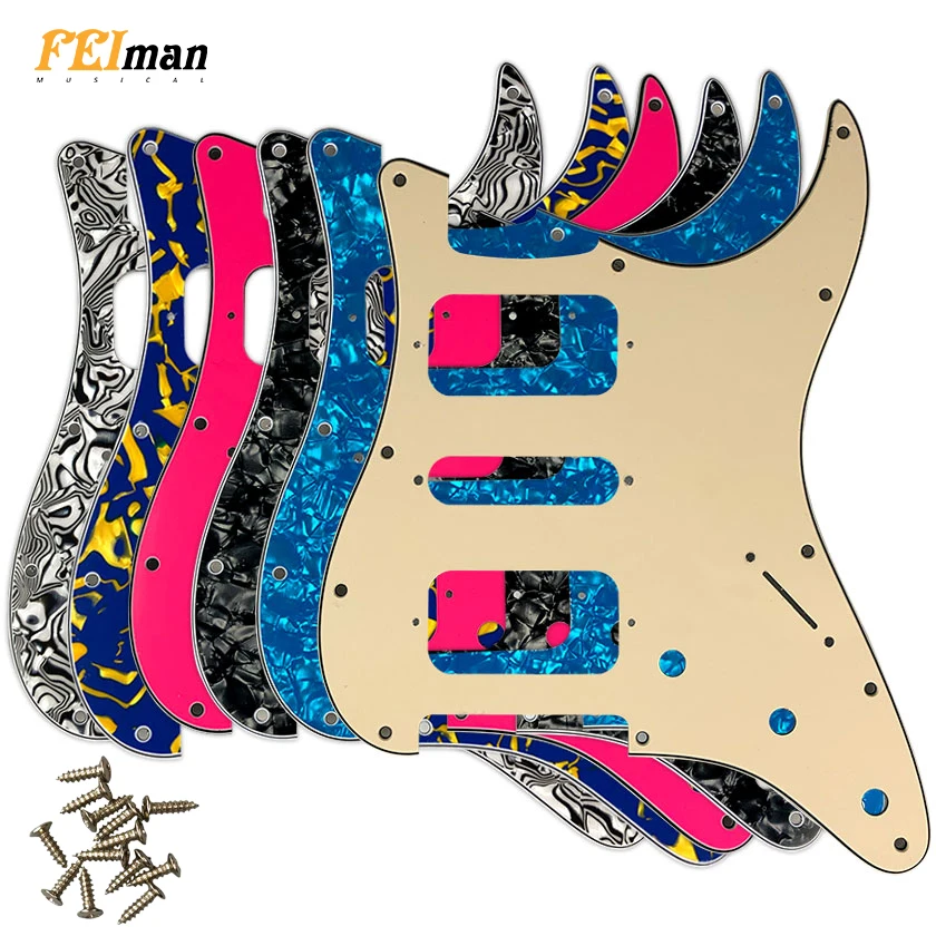 Feiman Guitar Accessories 11 Screw Hole Pickguard For Fender Strat USA/Mexican Standard ST HSH Guitarra Scratch Plate