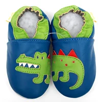blue shoes crocodile Симпатичная обувь для малышей с изображением животных для девочек кожаный жилет для мальчиков детские мокасины мягкие подошвы обувь для младенцев; детская обувь для малышей тапочки От 0 до 4 лет - Цвет: blue shoes crocodile