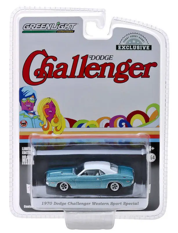 GreenLight 1:64 1970 DODGE CHALLENGER западный спорт специальная игрушечная машина из сплава