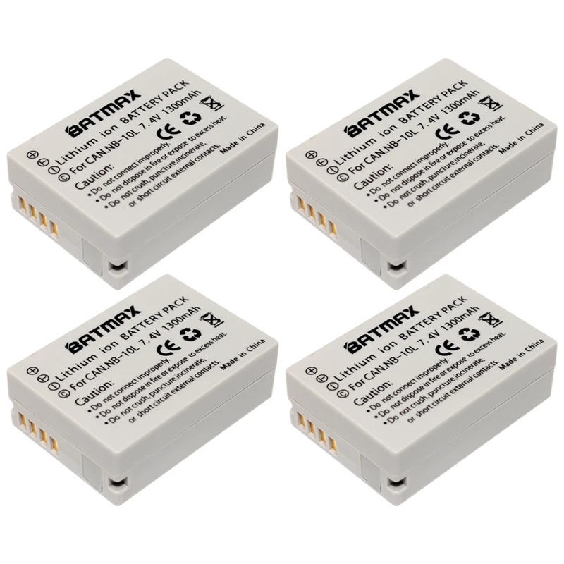 Аккумуляторная батарея Batmax двойное зарядное устройство USB для Canon G1X G15 G16 SX40HS SX50HS