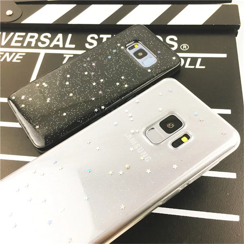Мягкий силиконовый чехол с блестками и звездами для Samsung Galaxy A30 A10 A20 A40 S A60 A70 A50