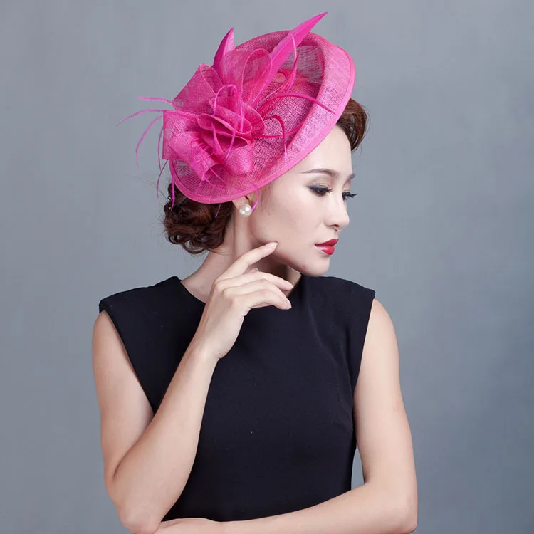 Женская Коктейльная Вуалетка с цветами и перьями шляпа sinamay женские аксессуары