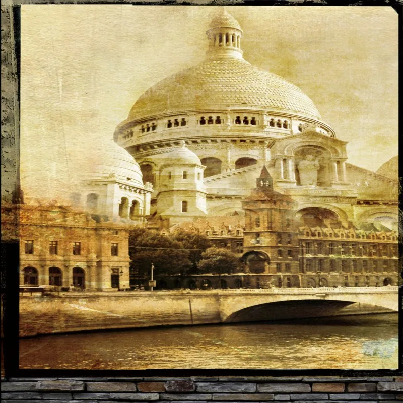 Фотообои Мечта 3D стерео Европейская Архитектура вход в собор карты