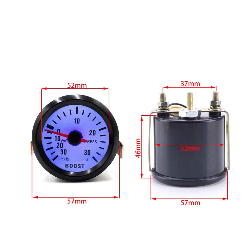 CNSPEED 2 &quot52 мм 12 В механический автомобильный турбо-калибр-30 ~ 30psi Черный Турбо-метр