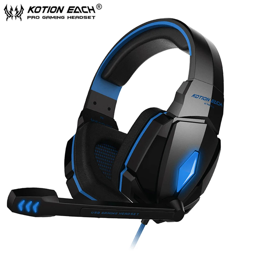 Игровая гарнитура KOTION EACH G4000 стереонаушники с светодиодный фоном и