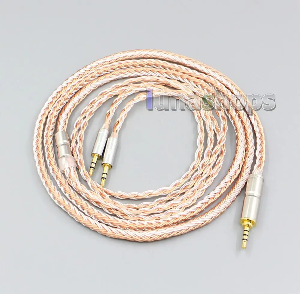 LN006021 16 ядер Серебряный OCC Сменный кабель для Hifiman HE400S HE-400I HE560 HE-350 HE1000 V2 наушников XLR 2,5 мм 4,4 мм 3,5 мм