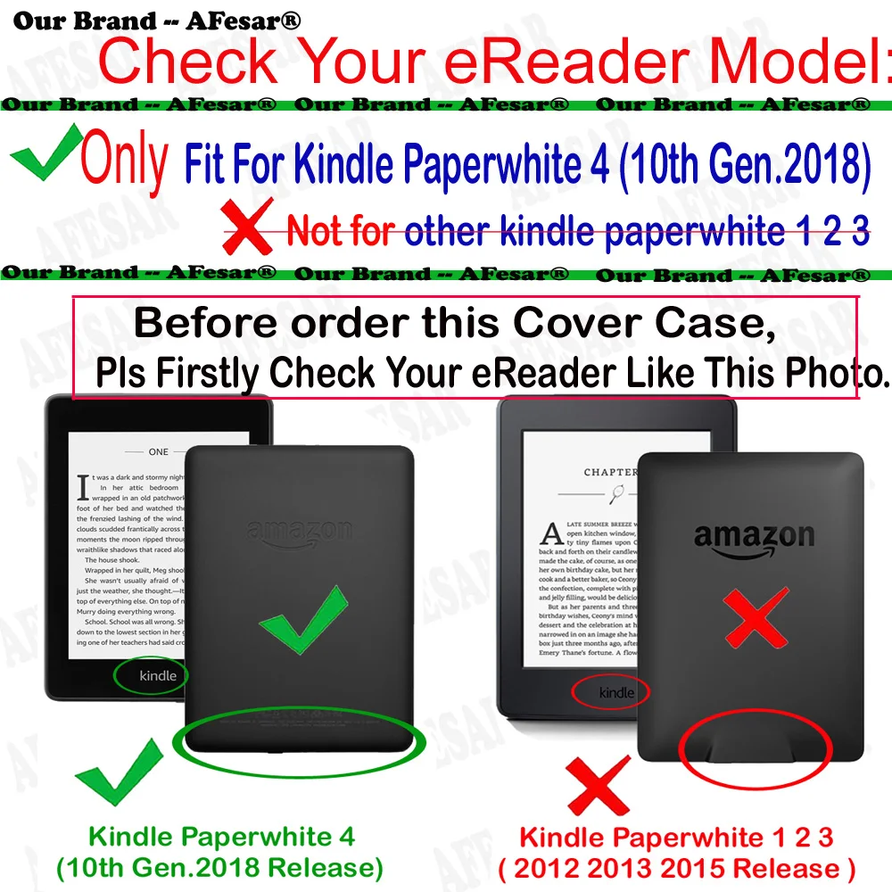 Чехол для книги Kindle Paperwhite 4 я модель PQ94WIF тонкий и легкий смарт чехол 2018 kindle 10th
