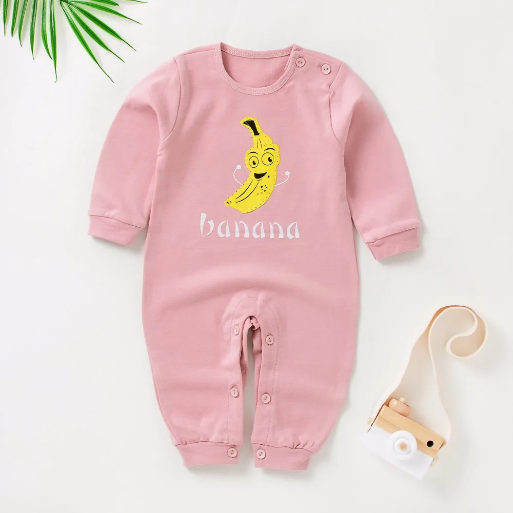 Autumn and winter Newborn Boys Girls long sleeved baby Jumpsuit climbing clothes Pure cotton romper | Мать и ребенок