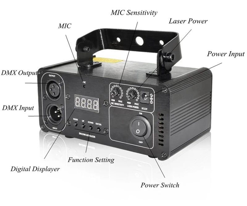 DMX512 RGY красный зеленый желтый лазерный сканер для сценического освещения с