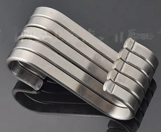 

10pcs Powerful Silver S Shape Hook 304 Stainless Steel Hanger Pot Pan Hooks Home Kitchen Bar Clothes Clasp Hooks Free shipping