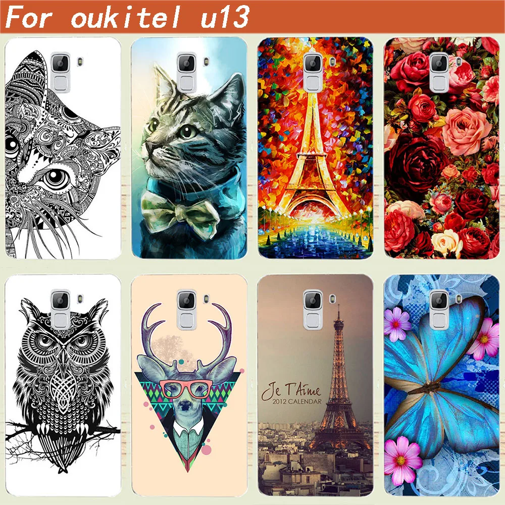 Новое поступление Модный чехол для смартфона Oukitel U13 DIY милый цветок Эйфелева