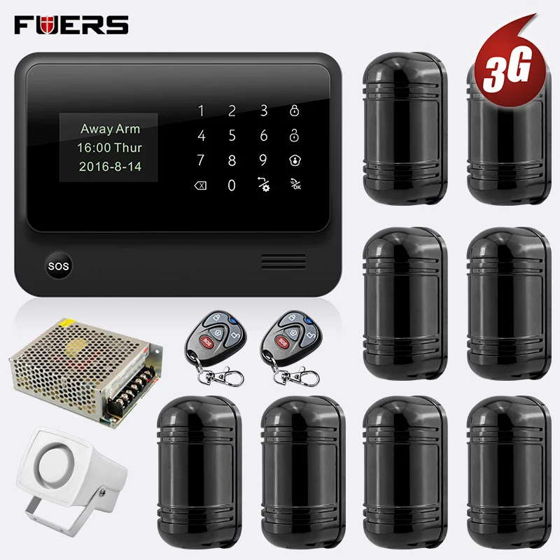 FUERS Новинка 3g G90B беспроводная Wi-Fi GSM GPRS система охранной сигнализации может хранить шесть телефонных звонков две сигнализации SMS управление приложением