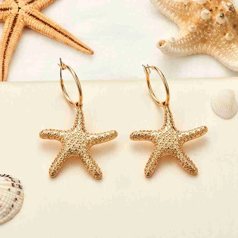 Золотая Милая Морская звезда для женщин подарок на день рождения трендовый