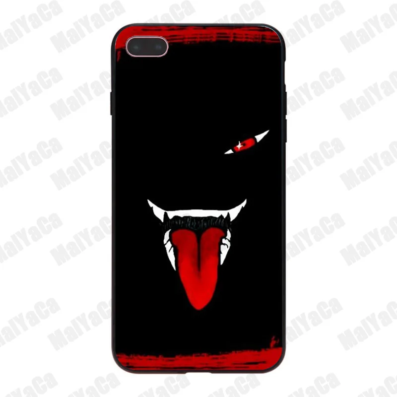 Алукард Hellsing черный скраб милые мягкие Аксессуары для телефона чехол iPhone 8 7 6 6S Plus